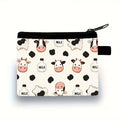 Charming Coin Purse Featuring a Cartoon Cow Design