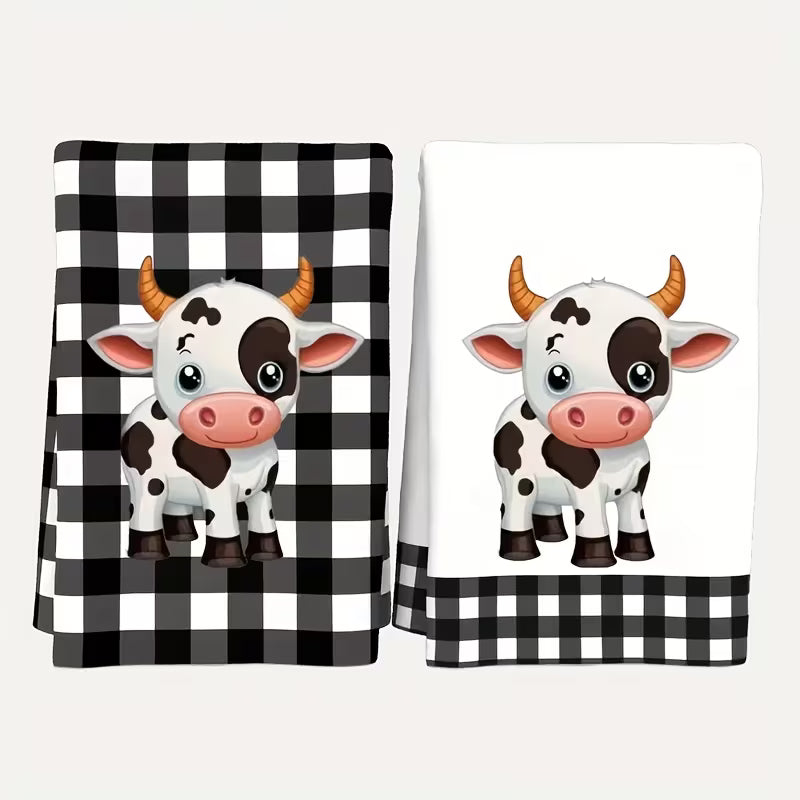 Pair of Cow Tea Towels