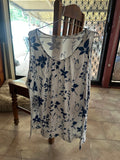 Plus Size Women's Floral Print Sleeveless Blouse Loose Fit
