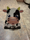 1pc Wooden Eyeglass Holder Shaped Like a Milk Cow, a Charming Display Stand