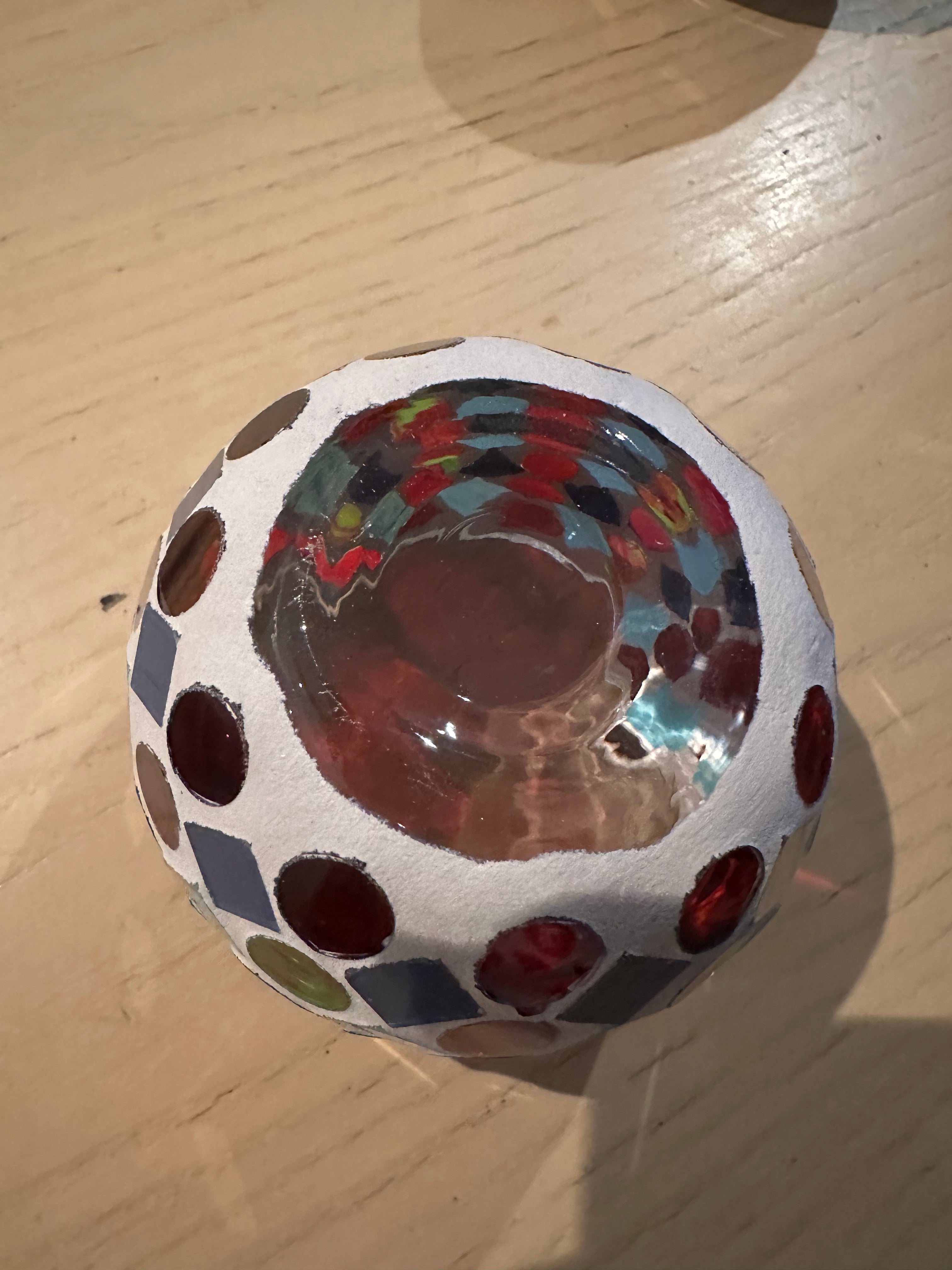 2pcs Mosaic Glass Candle Holders Suitable for Tea Lights