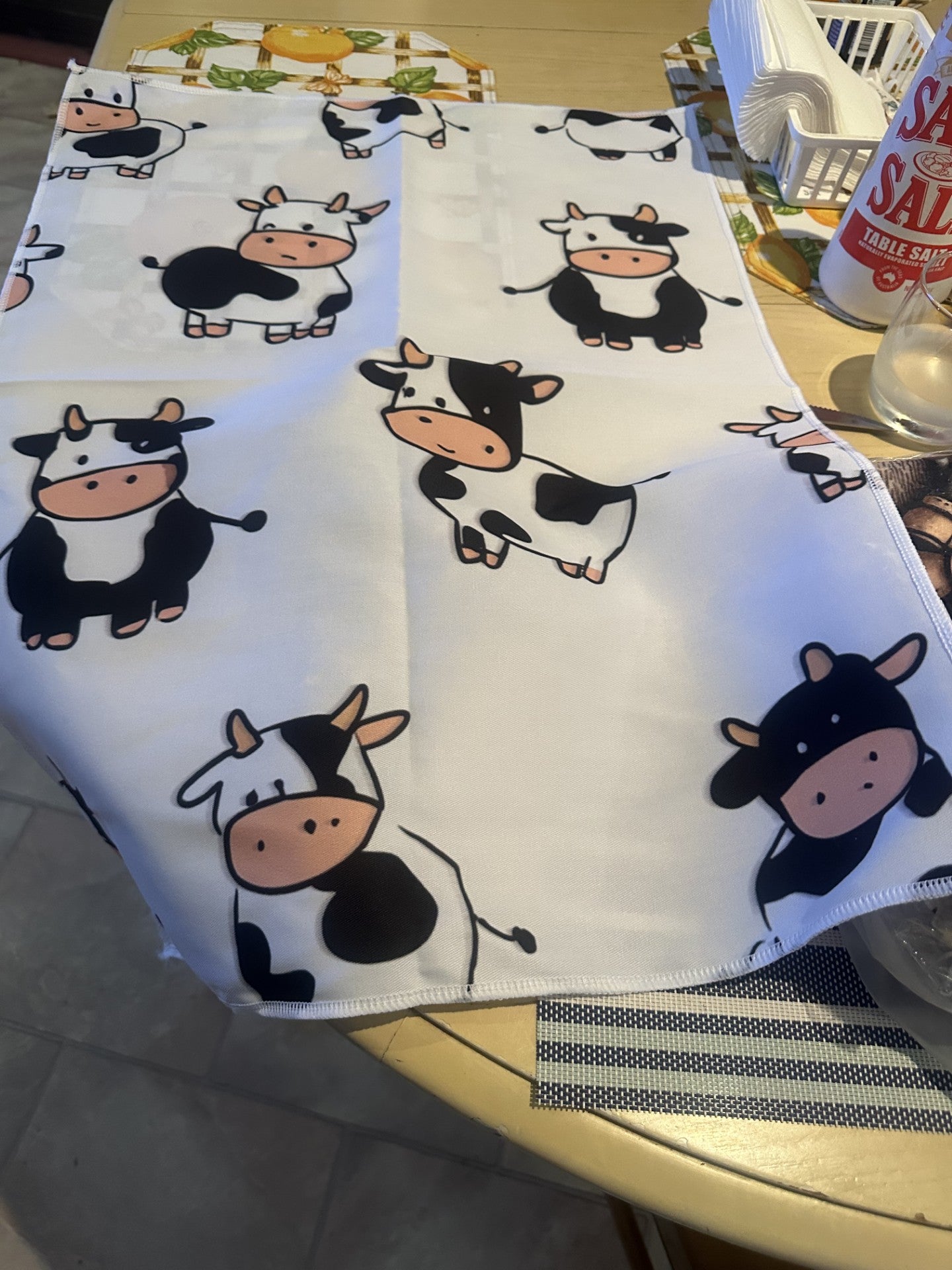 Pair of Cow Tablecloths or Table Runner