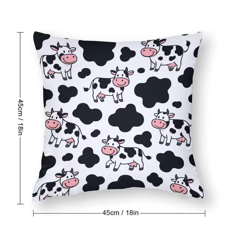 Set of 2 Cow Print Decorative Cushion Covers