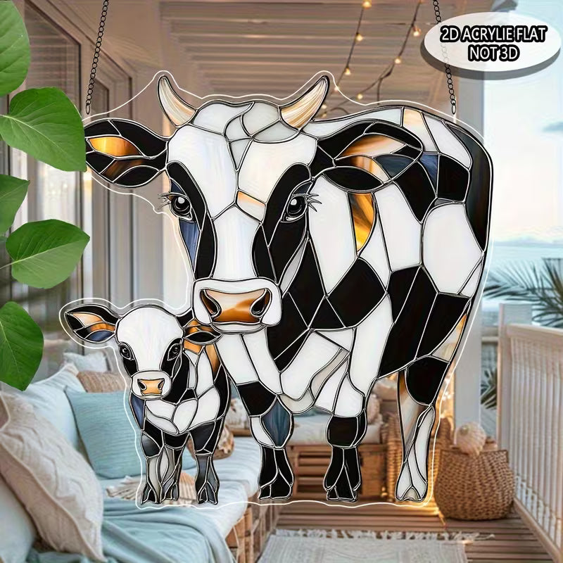 Cow Design Window Hanging Decor