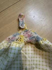 Hand Crocheted top & button tea towel