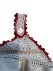 Hand Crocheted button top tea towel (double thickness)