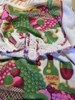 Hand Crocheted button top tea towel (double thickness)